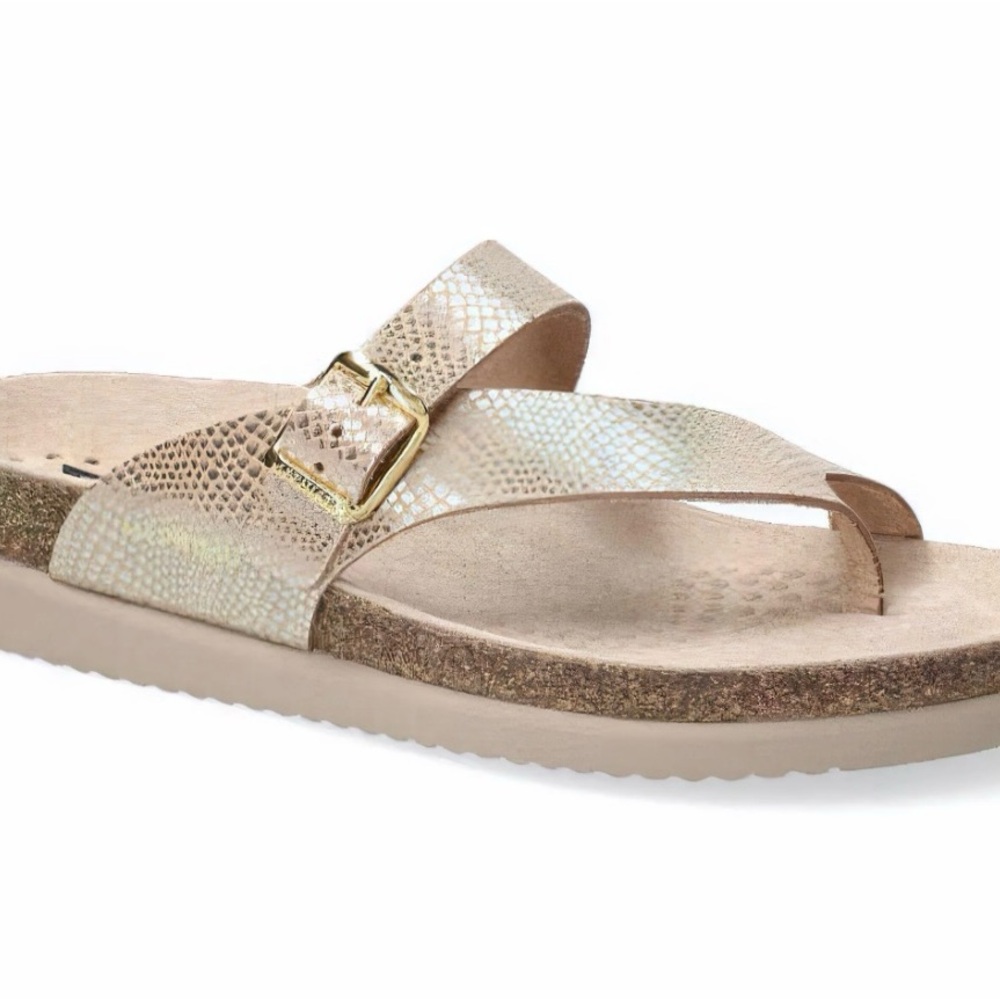 Mephisto Gold and Beige Sandals